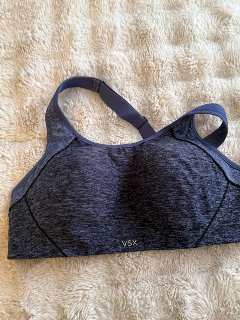VSX Dark Heather Navy Support Sports Bra